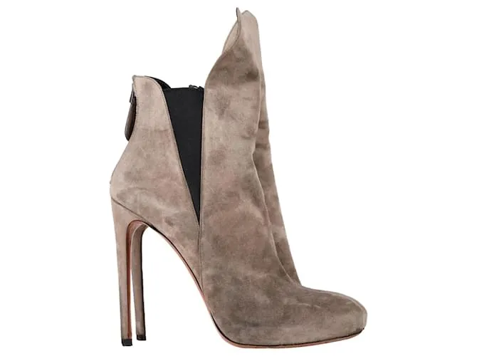 Stivaletti Alaïa in suede grigio