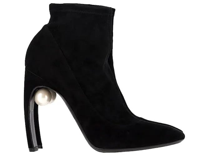 Givenchy Stivaletti Maeva Pearl di Nicholas Kirkwood in suede nero