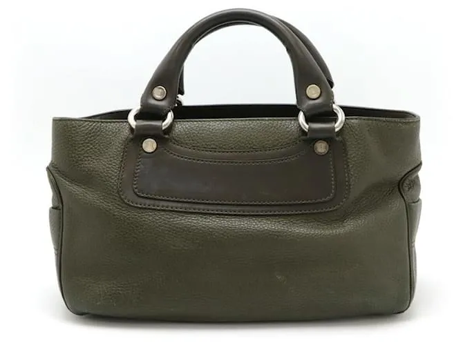 Céline Borsa a mano Boogie in pelle Celine verde kaki/marrone oliva