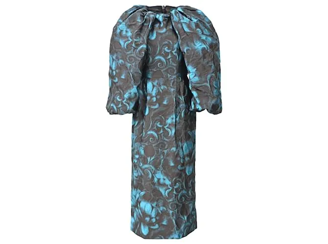 Abito midi in broccato Divas di Dries Van Noten in poliestere multicolore