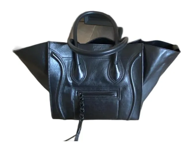 Borsa Céline luggage phantom modello medio in vitello morbido nero