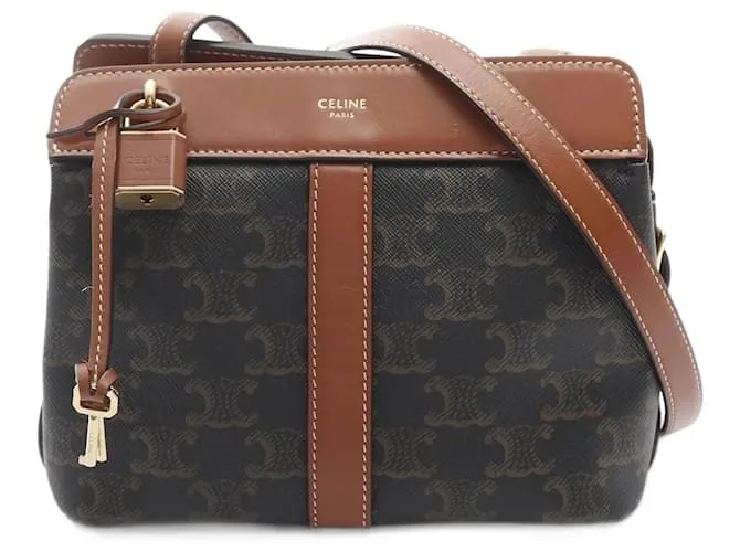Céline Borsa a Spalla Celine Teen Cabadoux Marrone Nero