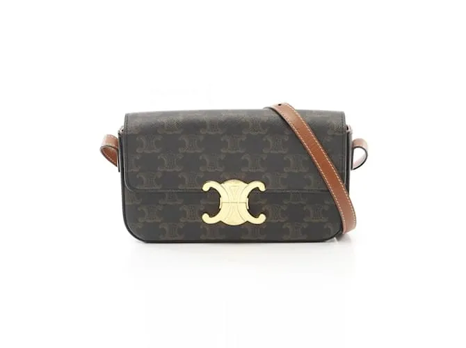 Céline Borsa a Spalla Celine Claude Triomphe Marrone Nero