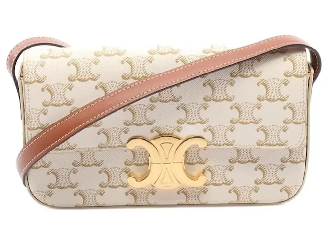 Céline Borsa a Spalla Celine Claude Triomphe Marrone Bianco
