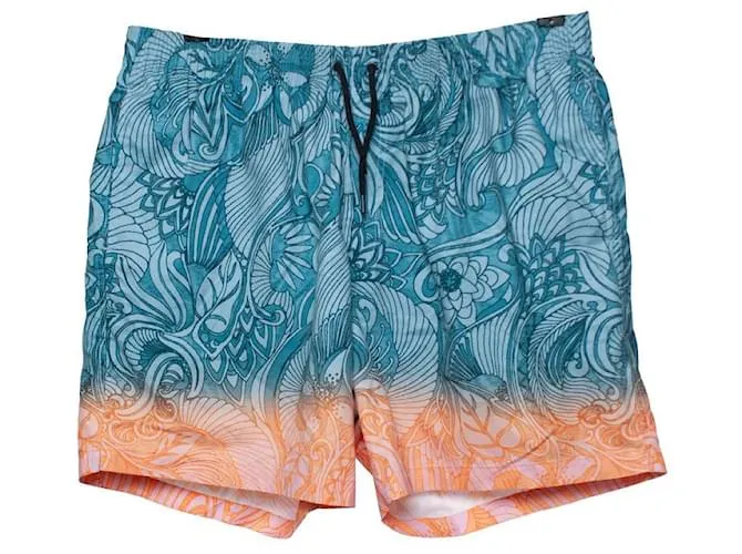 Dries van Noten, pantaloni da bagno blu e rosa