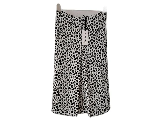 Autre Marque VIVETTA GONNA MIDI. Nero Bianco
