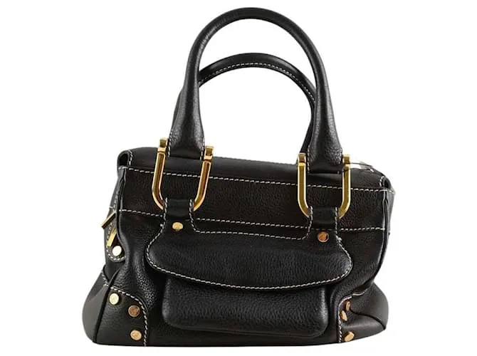 Chopard Borsa a mano in pelle nera Nero