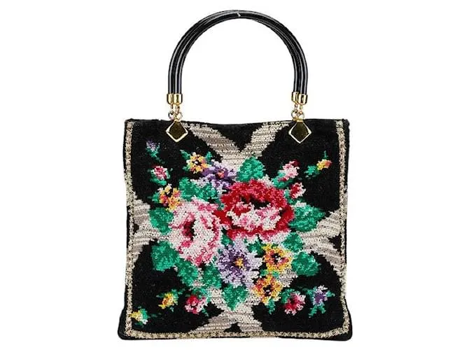 Autre Marque Borsa a mano in nylon Feiler Hanagara Pile Nero