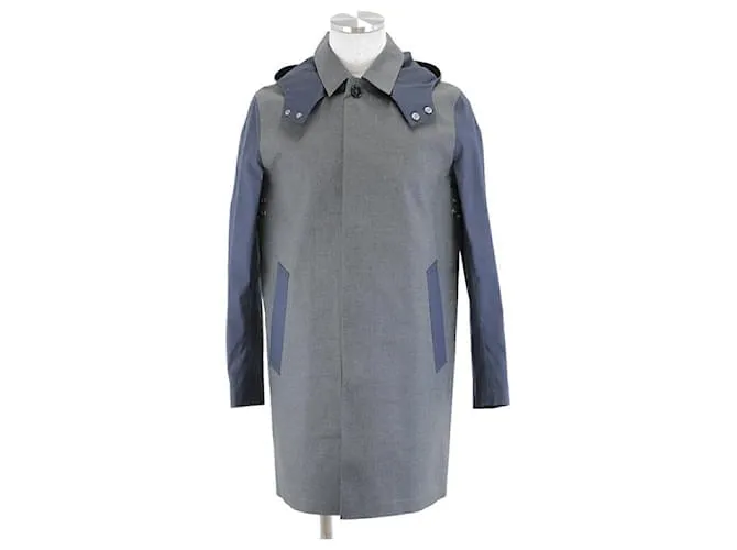 & Other Stories Mackintosh 2WAY Impermeabile da Uomo Grigio Navy Marrone Blu navy