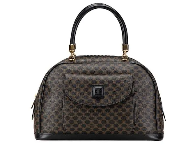 Céline Borsa a mano in pelle PVC Celine Macadam Nero