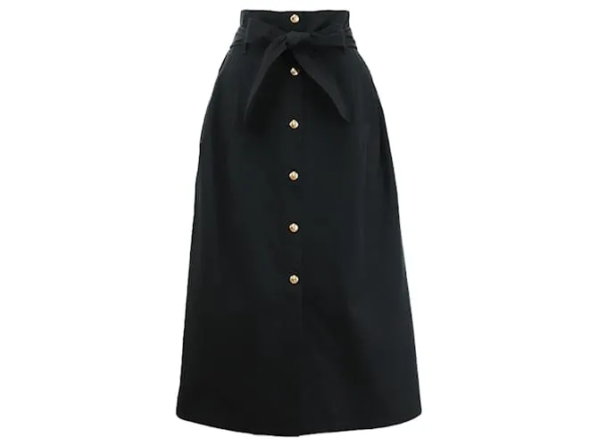 Céline Gonna a vita alta con nastro Celine Macadam nera Nero