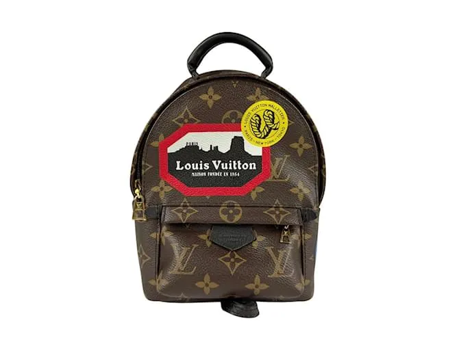 Zaino Palm Springs Monogram Louis Vuitton Marrone Multicolore