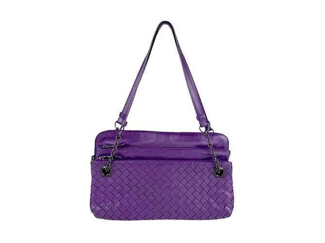 Borsa a mano Intrecciato viola di Bottega Veneta Porpora