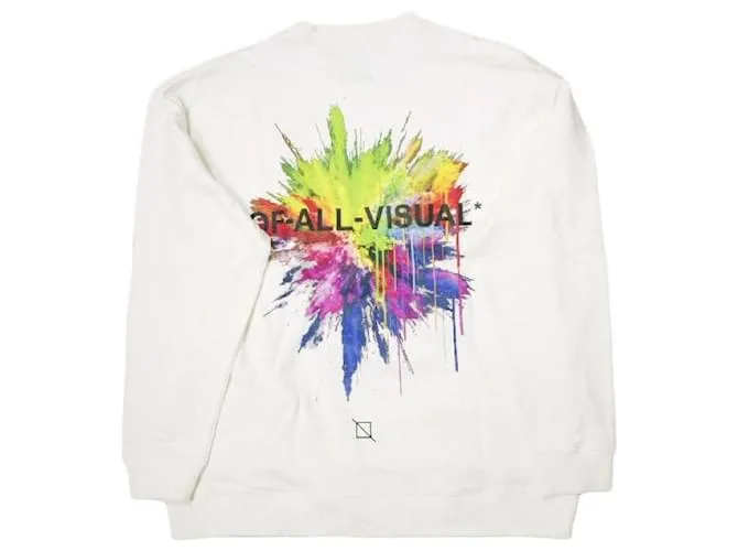 Autre Marque A4A FELPA CREWNECK IN COTONE EDIZIONE LIMITATA Bianco