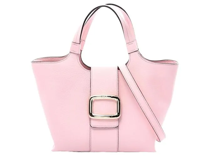 Roger Vivier Viv Shock Mini Borsa in Pelle Rosa