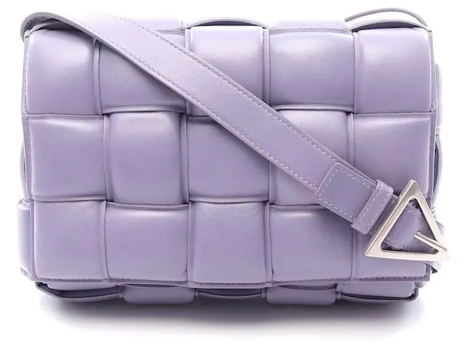 Borsa a spalla in pelle imbottita Bottega Veneta Porpora