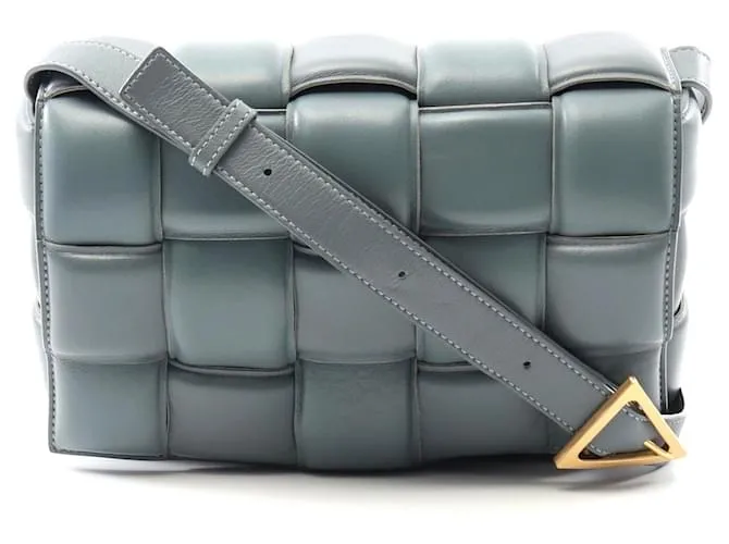 Borsa a spalla in pelle imbottita Bottega Veneta Grigio