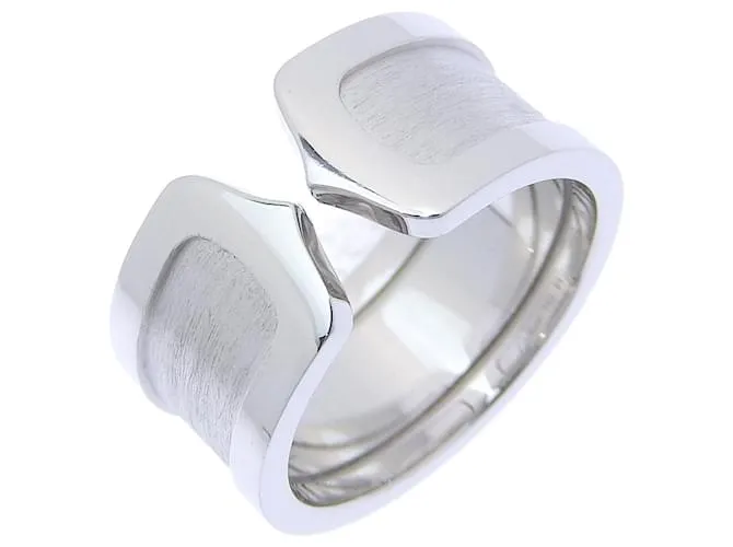 Anello Cartier C2 Au750 Taglia 15 Argento Metallico