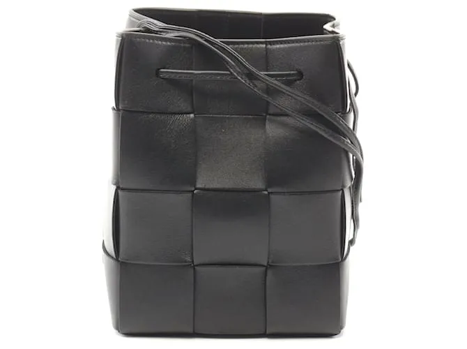 Borsa a spalla in pelle Small Cassette di Bottega Veneta Nero