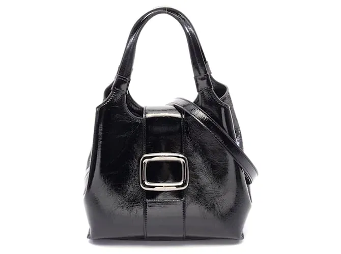 Borsa in pelle Viv Roger Vivier nera Nero