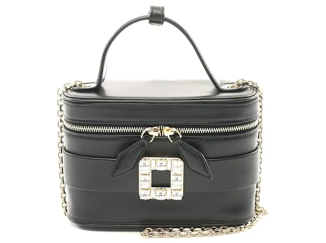 Borsa a spalla in pelle Roger Vivier nera Nero