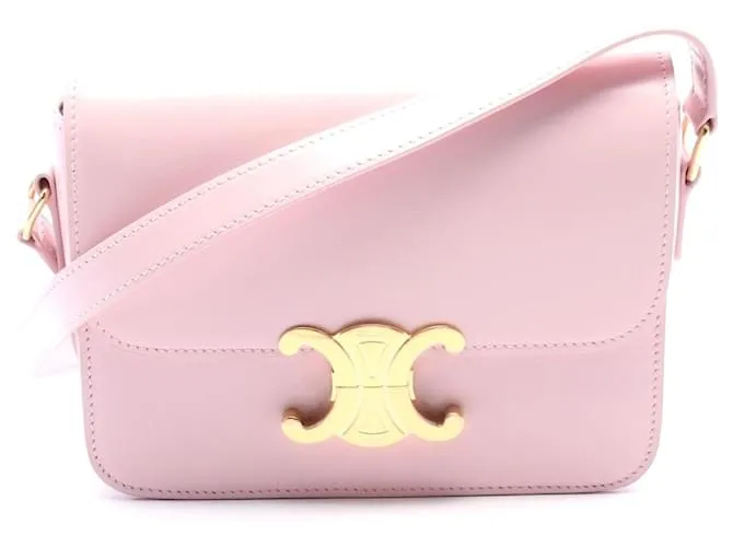 Céline Borsa a spalla in pelle Triomphe di Celine Teen Rosa
