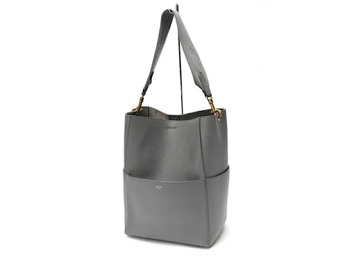 Céline Borsa a spalla a secchiello Celine Saule Sangle Marrone