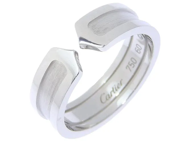 Anello Cartier C2 Au750 Taglia 20 Argento Metallico