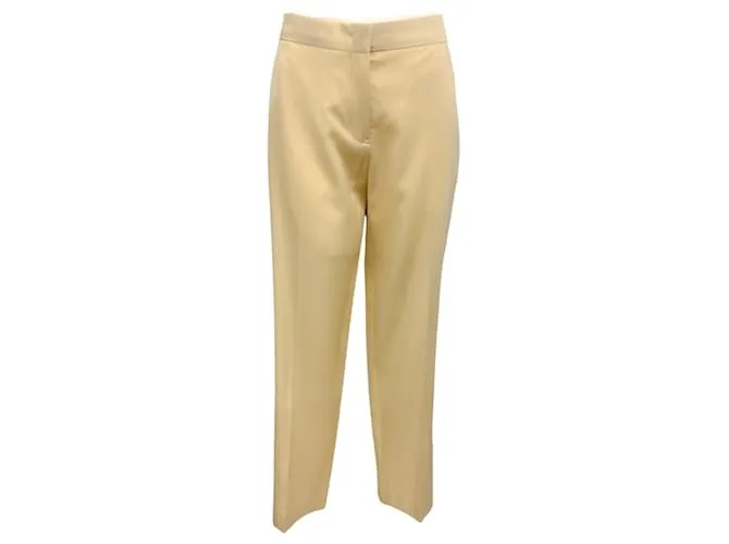 Pantaloni cropped sartoriali beige Jil Sander 2023