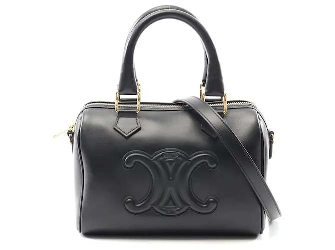 Céline Borsa a mano in pelle Boston Small Celine nera Nero
