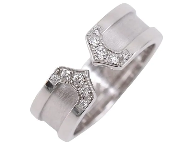 Anello Cartier C2 Au750 con diamante misura 9 Argento Metallico