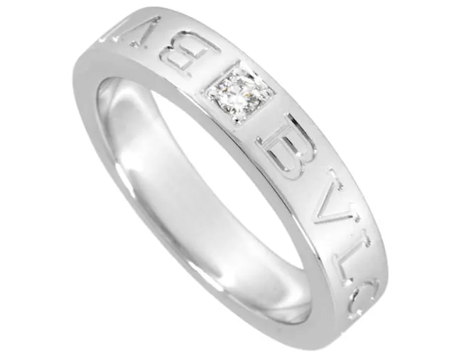 Bulgari Anello a doppia fascia in oro bianco 18K Bvlgari