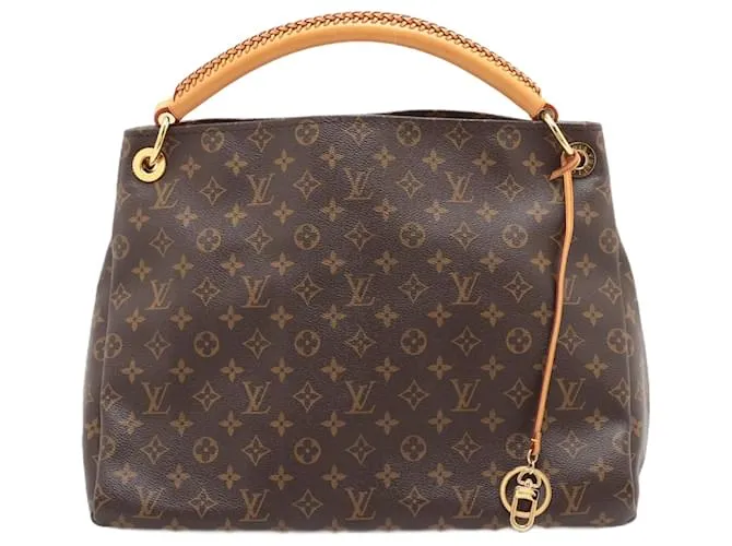 Artsy Louis Vuitton Borsa hobo in tela artistica marrone