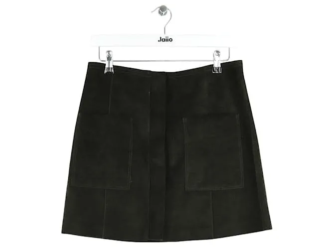 Isabel Marant Etoile Mini gonna in suede verde