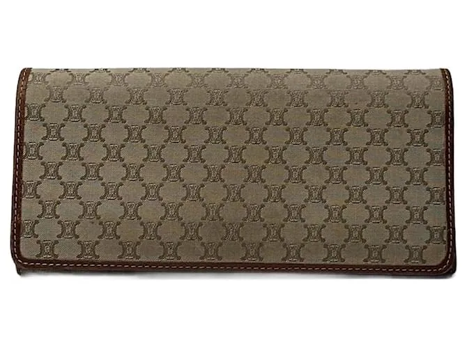 Céline Porta-ID in pelle vintage Celine Triomphe, porta carte beige