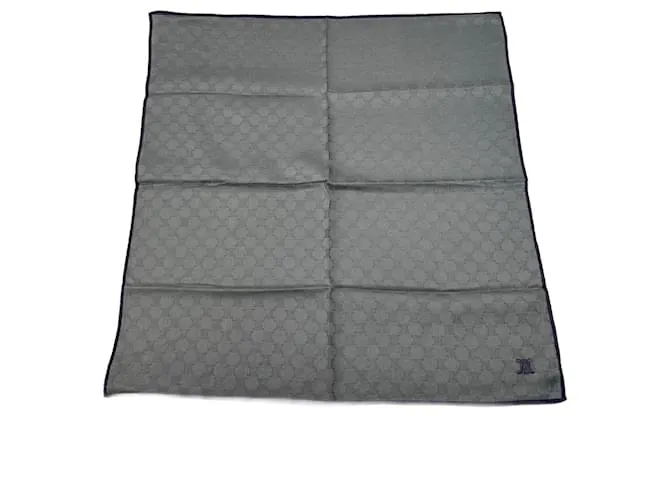 Céline Sciarpa Vintage Celine Triomphe Monogram Grigio nero