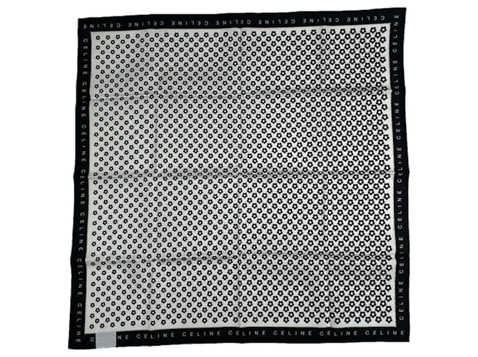 Céline Sciarpa di seta nera Celine Nero