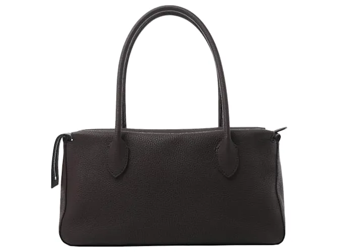 La borsa in pelle East/West di The Row in marrone