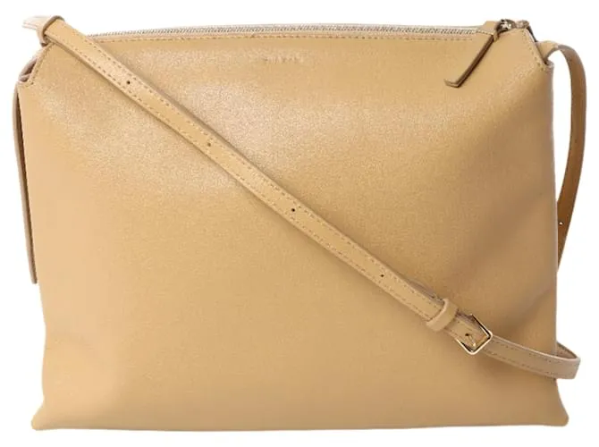 La borsa a spalla in pelle Mini Twin di The Row in beige
