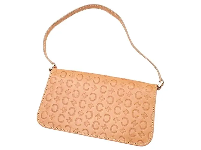 Céline Pochette in pelle Macadam di Celine Brown C Marrone Caramello