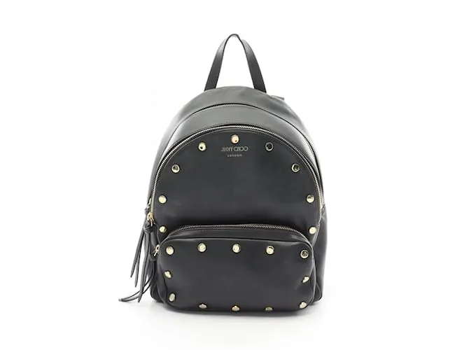 Zaino in pelle Lockett di Jimmy Choo Nero