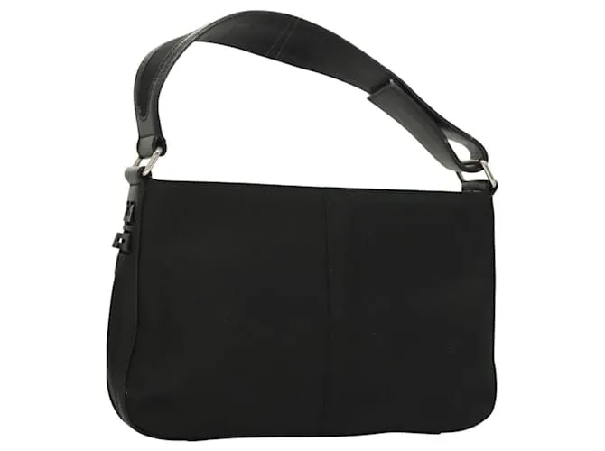 Borsa a mano GIVENCHY in nylon nero argento autentica bs26911