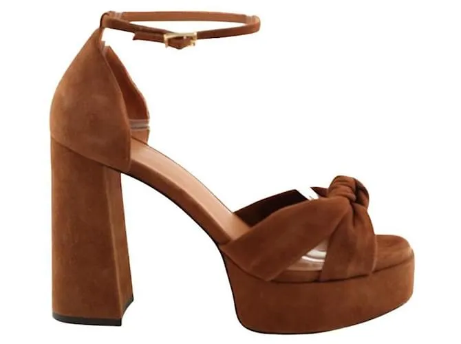 Maje Tacchi in suede marrone