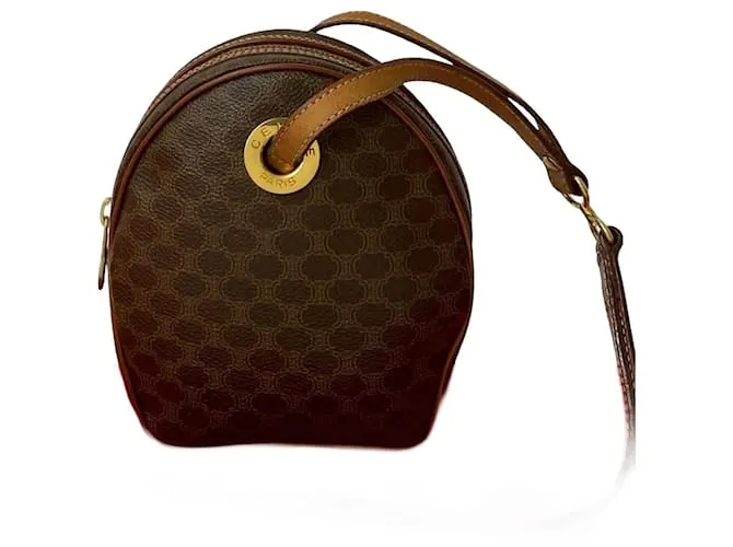 Céline Borsa a spalla in pelle Blazon Triomphe di Celine Macadam Marrone