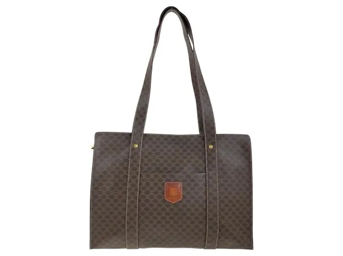 Céline Borsa 2 in 1 in PVC Celine Macadam Metallico Bronzo