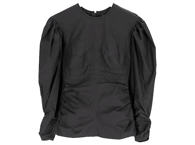 Top arricciato Maya Isabel Marant in cotone nero