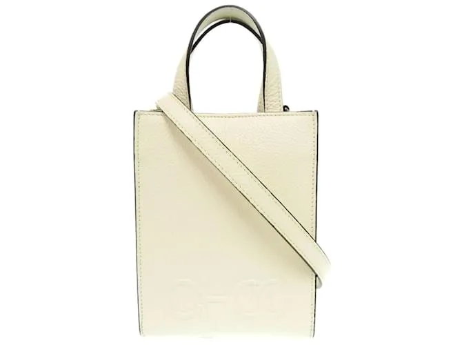 Borsa a spalla in pelle avorio Jimmy Choo Crudo