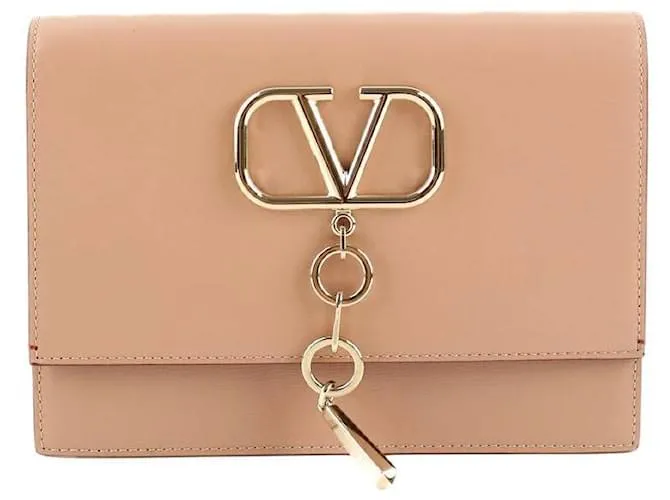 Valentino Borsa a tracolla in pelle beige