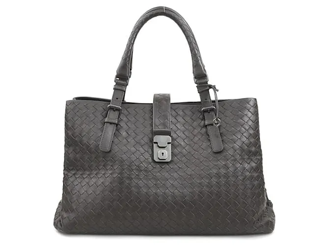 Borsa a mano Intrecciato di Bottega Veneta Marrone scuro