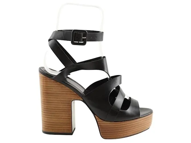 Pierre Hardy Tacchi in pelle nera Nero